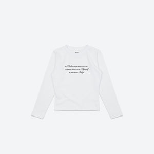 Aperitif Long Sleeve Baby Tee - Blanco